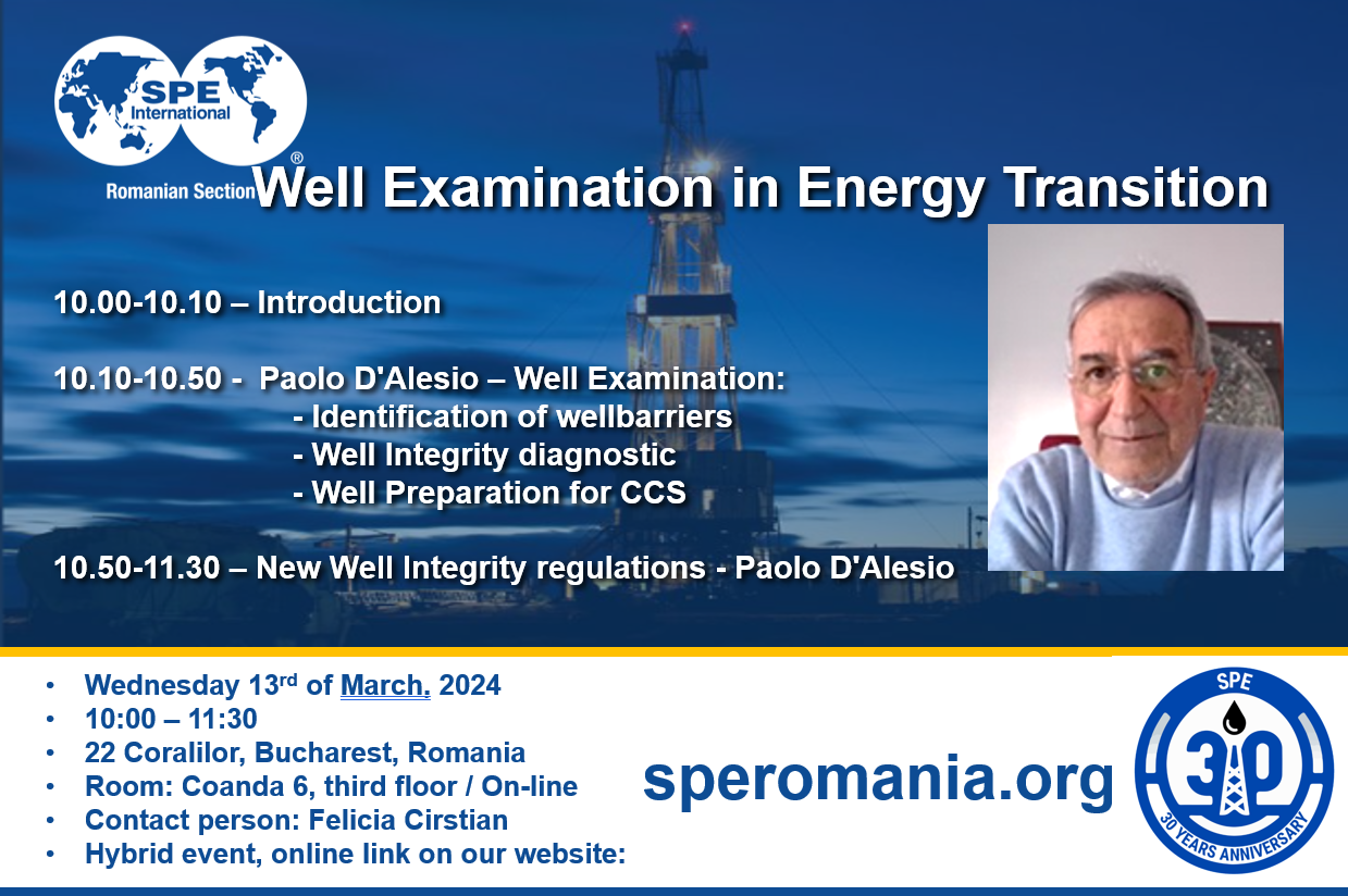 Well Examination in Energy Transition - Paolo D'Alesio